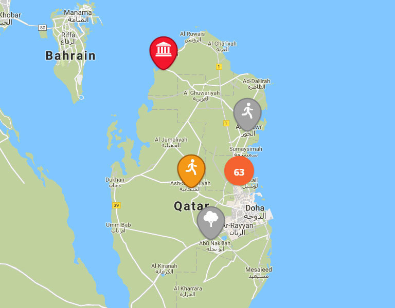 Map Qatar